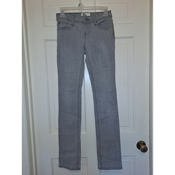 SO gray jeans denim size 1 grey pants business casual uniform everyday - Picture 1 of 13